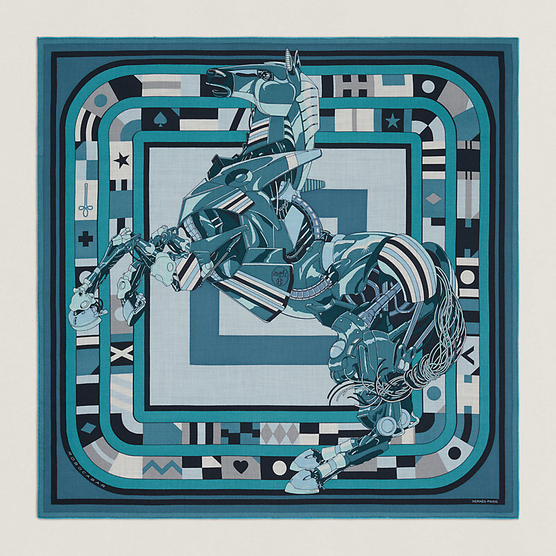 HERMES　エルメス　カレH 100 ROBOCABAR　ロボカバール Robocabar scarf 100 | Hermès Singapore